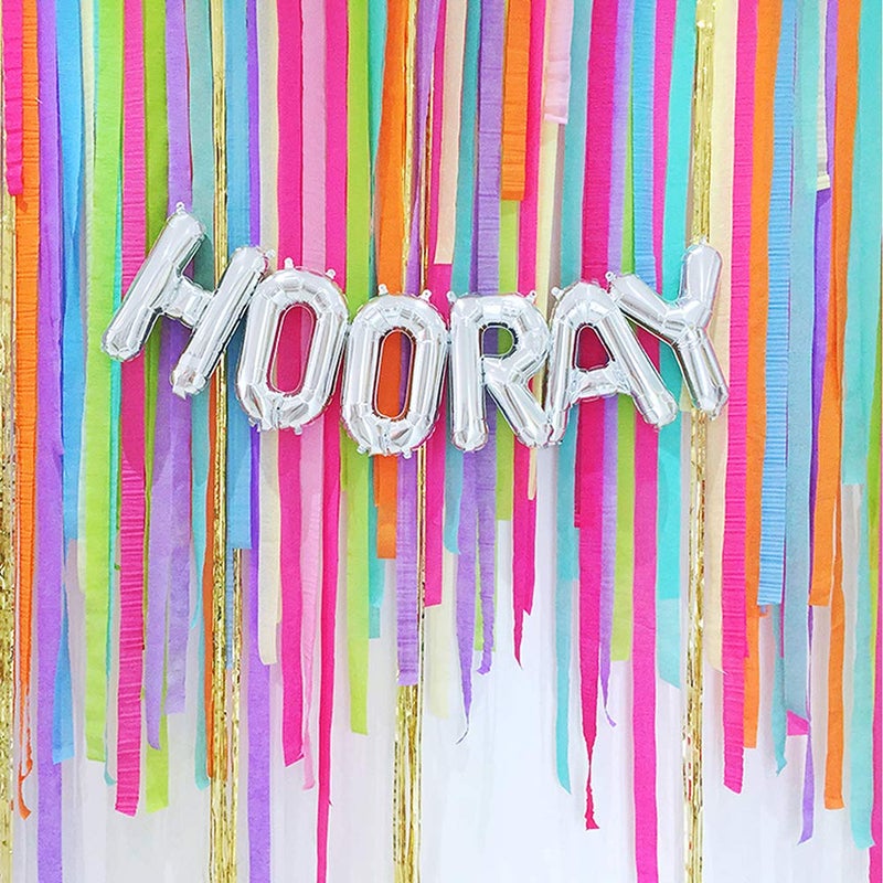 Binpeng Streamers Paper 433ft Long 1.77in Wide Crepe Paper Streamers  Tassels Streamer Pape for Party Decorations Wedding Festival (Rainbow Paper Streamers 6 Packs) - Image 4